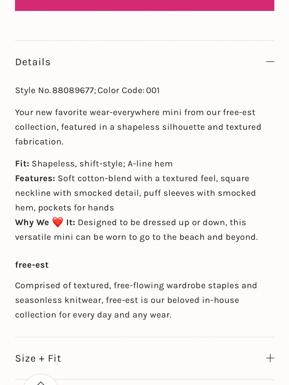 FREE PEOPLE• black cotton baby doll dress